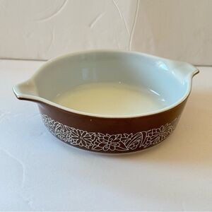 Vintage 471-B PYREX Brown Crazy Daisy Spring Blossom 500ml Casserole Dish Bowl